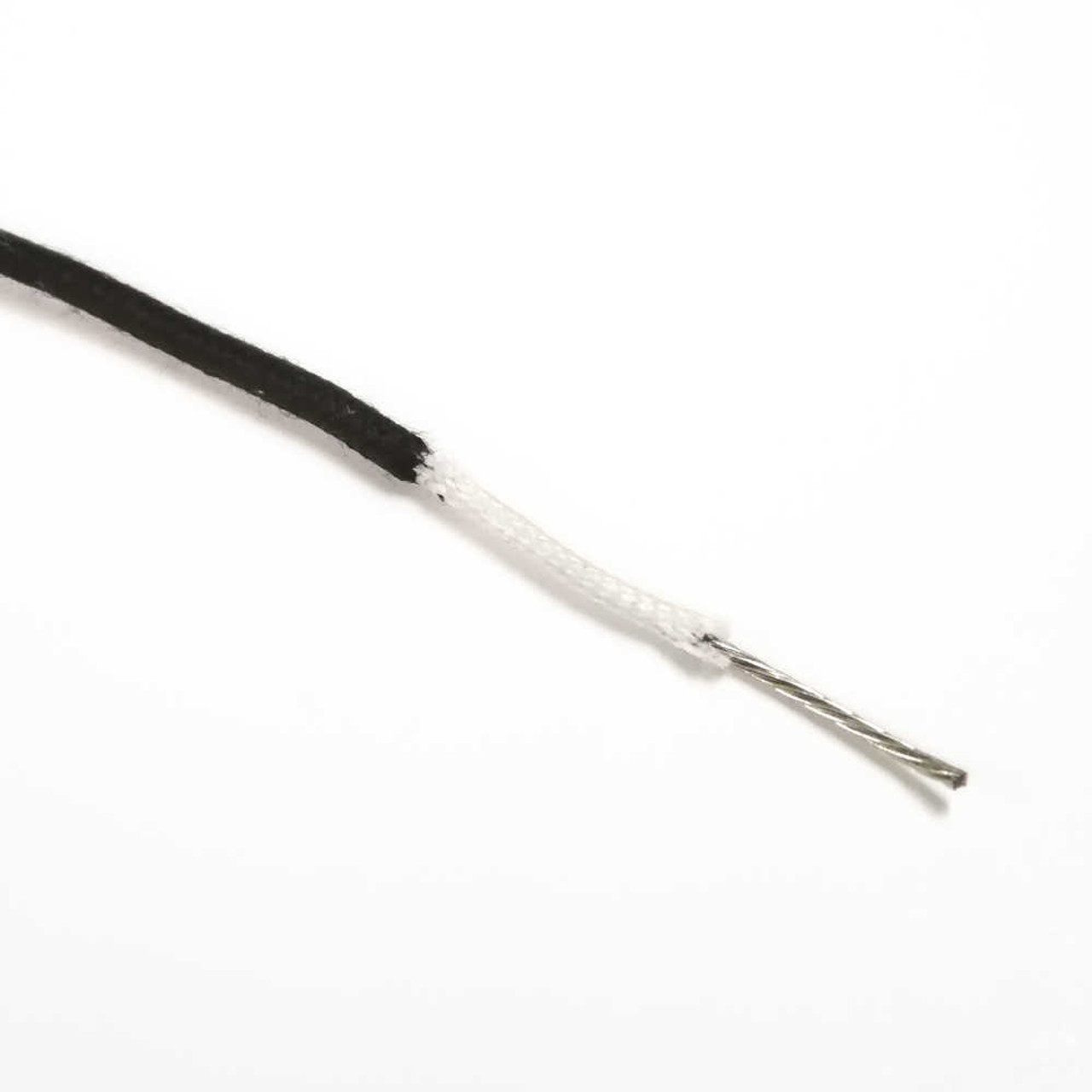 Hookup Wire - 18AWG Stranded Cloth Covered Black - By Foot