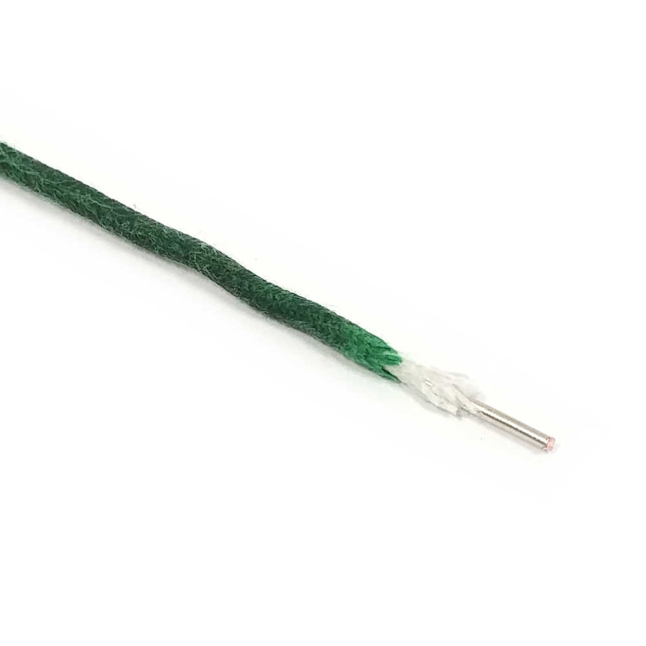 Hookup Wire - 18AWG Solid Cloth Covered Green - By Foot