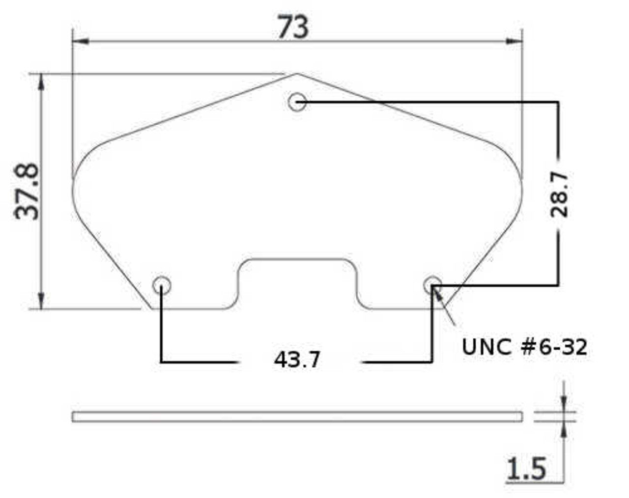 Pickup Baseplate - For Tele (brass)