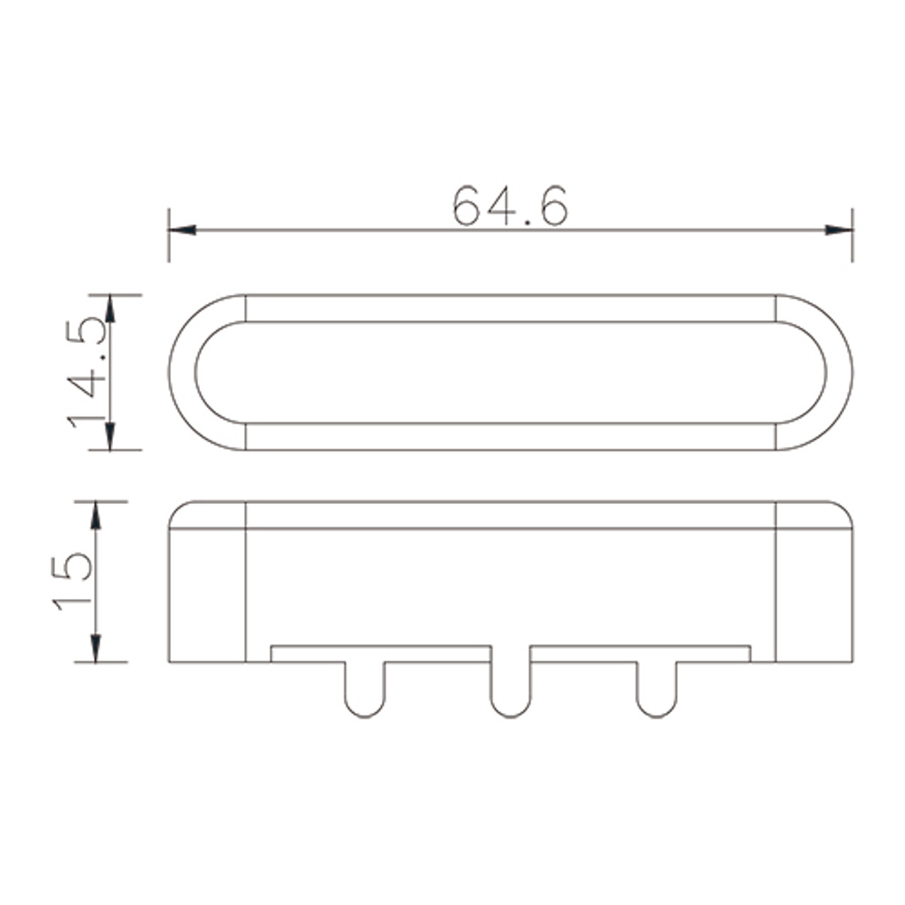 Telecaster Pickup Cover - Neck Gold