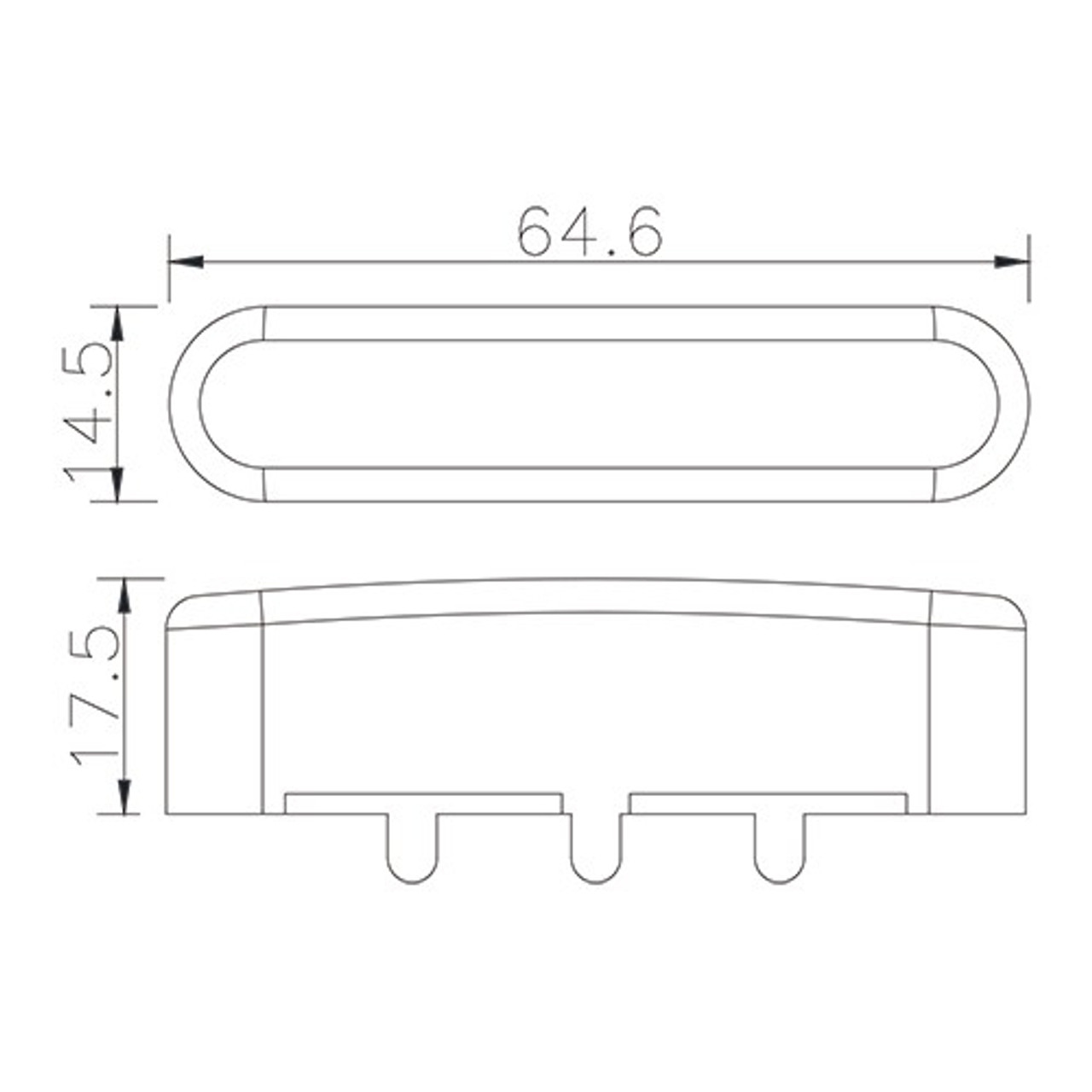 Telecaster Pickup Cover - Tall Neck Chrome