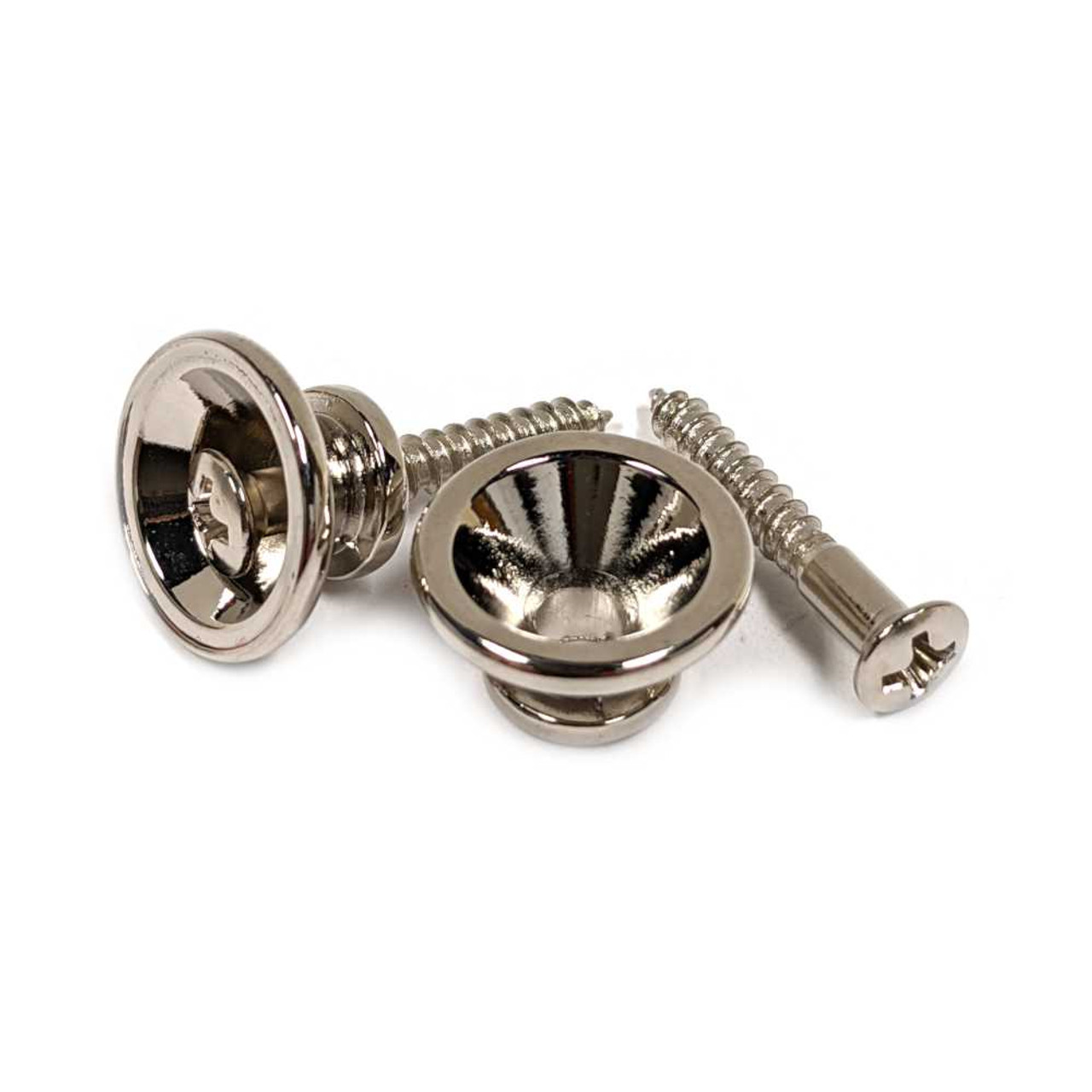 Large Strap Buttons - Nickel (pair)