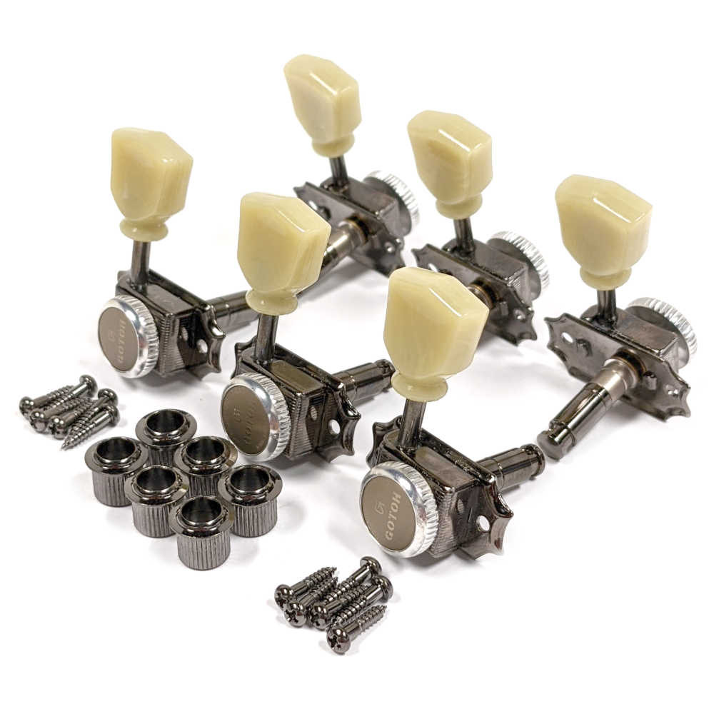 Gotoh SD90-MGT-SL Top-Locking Tuners - 3+3 Cosmo Black - Canada