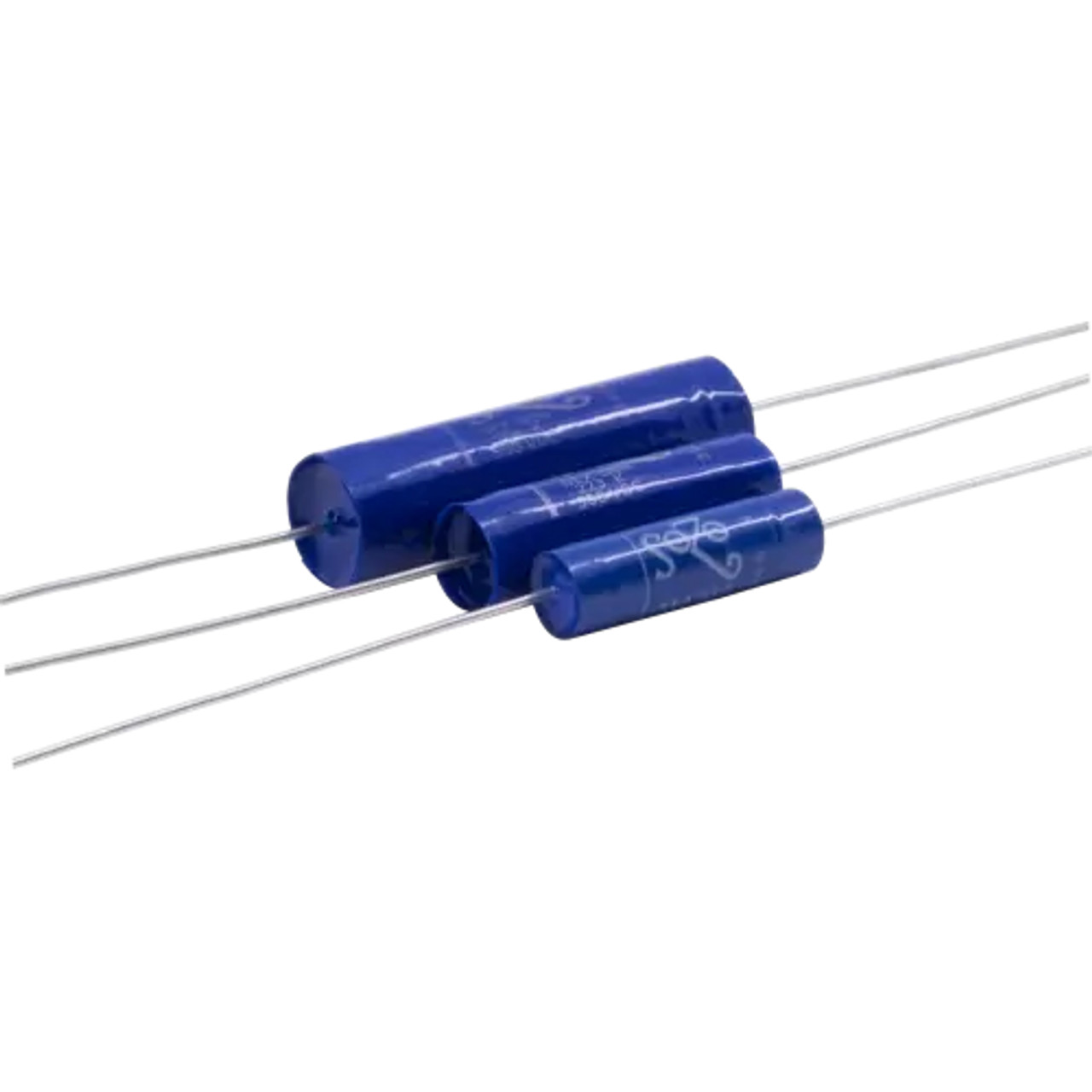 SoZo Capacitor - NexGen Blue Molded Vintage, Axial (choose value)