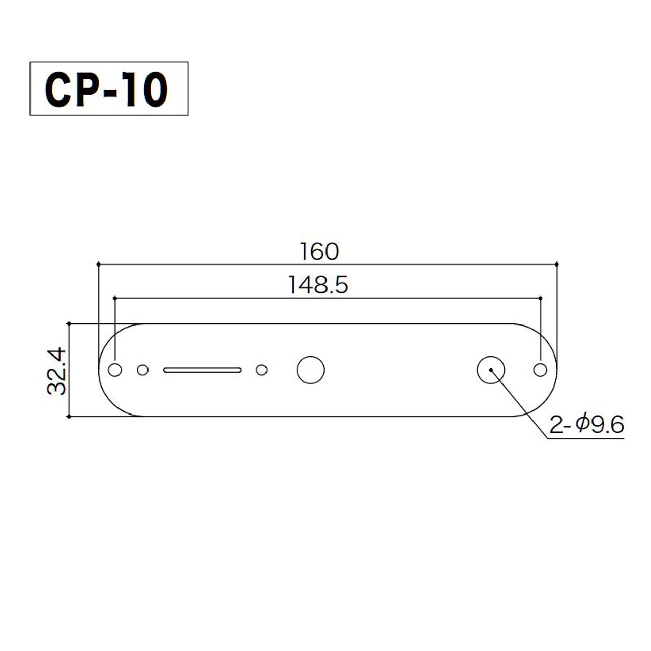 Gotoh CP-10 Tele Control Plate - Black (for USA)