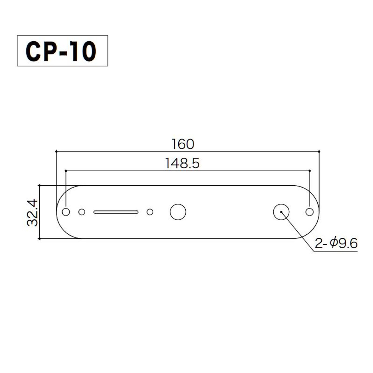 Gotoh CP-10 Tele Control Plate - Cosmo Black (for USA)