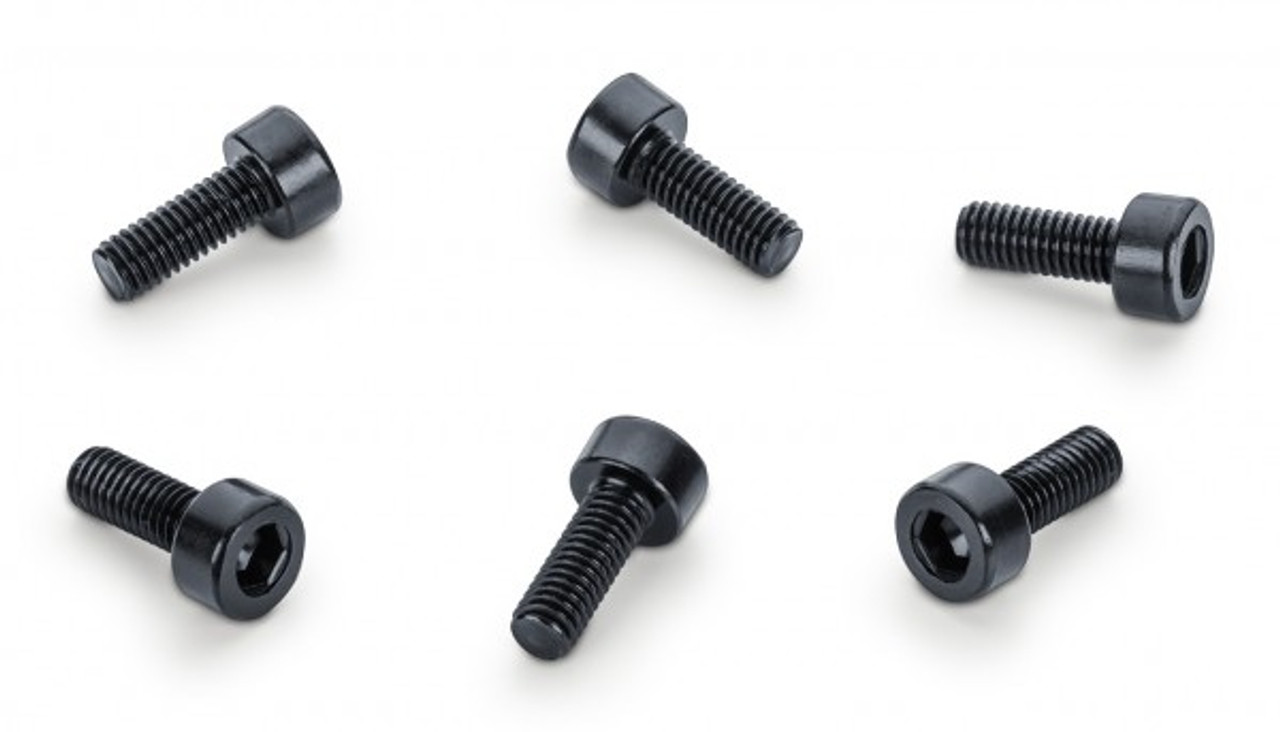 Floyd Rose Saddle Screws - M3-0.5x8mm, Socket, Cap, Black (pkg 6)