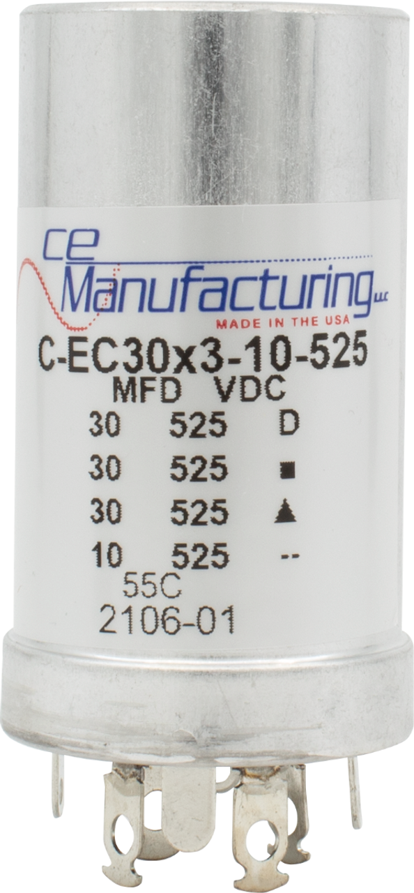 CE Capacitor - Electrolytic, Multi-Section, Can, 30/30/30/10µF 525V