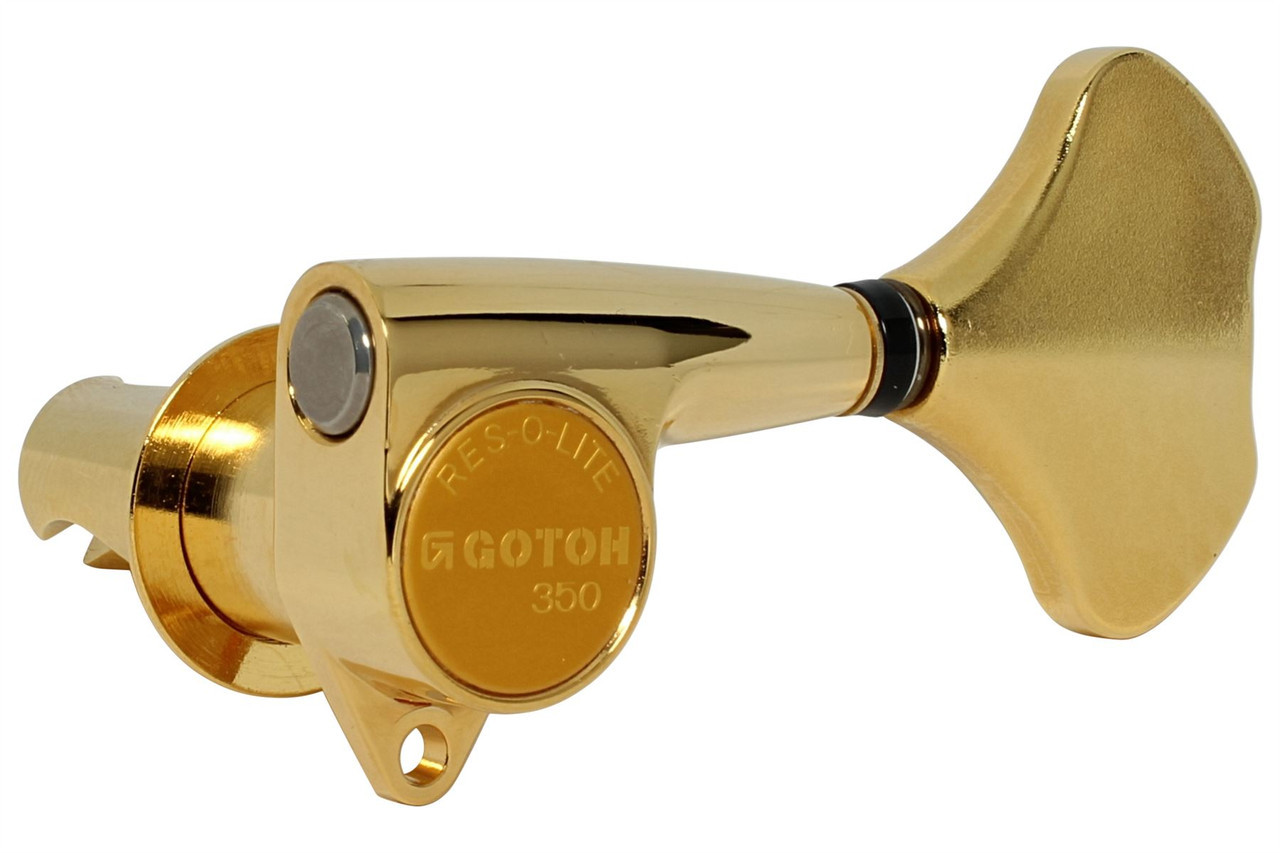 Gotoh GB350-4 - Res-o-lite Bass Tuners - 4-inline Gold