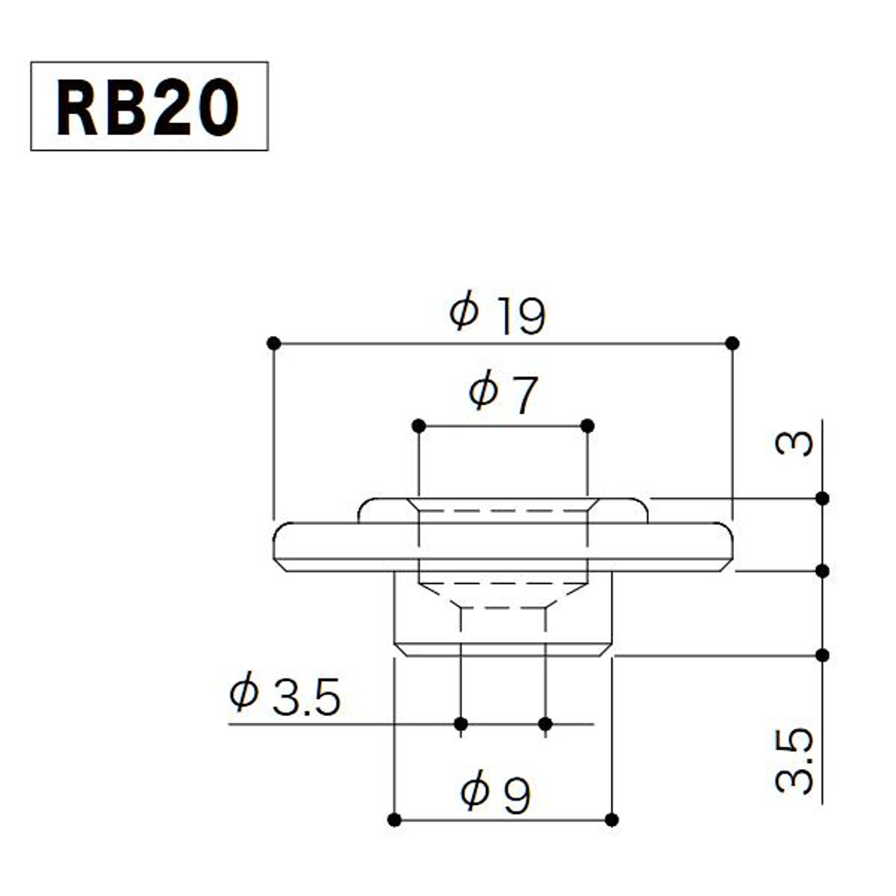 Gotoh RB20 Bass String Guide - Black