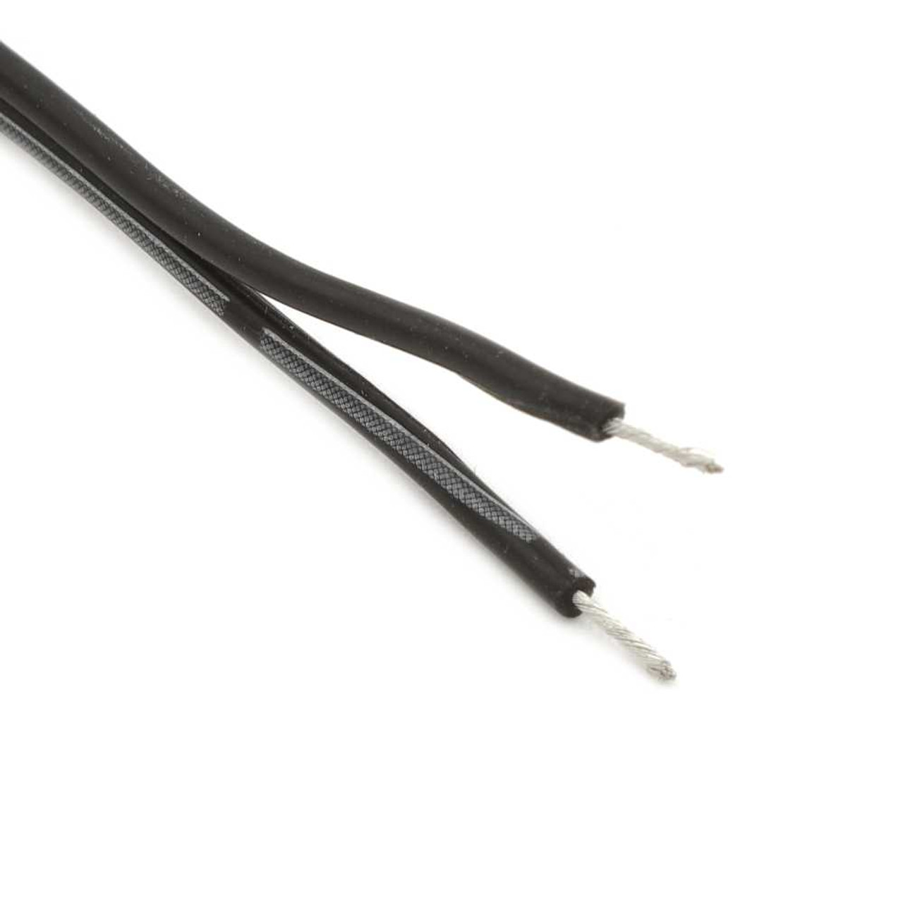 Electronics Wire - 22AWG Stranded, 2-conductor, Zip Cord - Black (by foot)