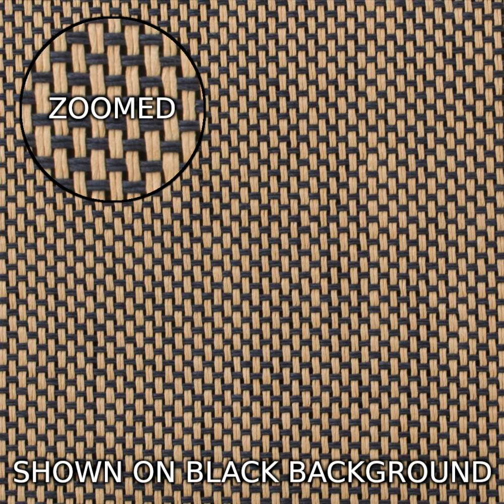 Grill Cloth - Black and Tan British Weave - By Yard (34" Wide)