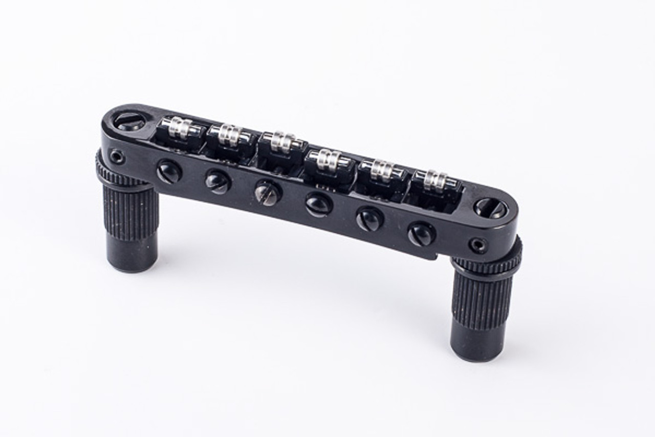 TonePros TPFR - Metric Nashville-style Roller Tune-o-matic Bridge - Black