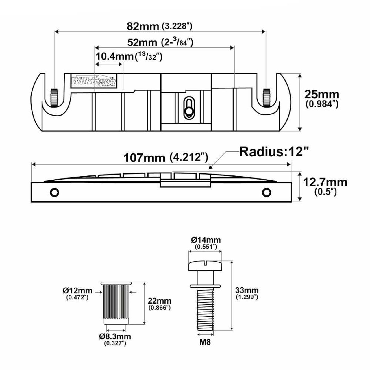 Wilkinson GTB Wraparound Bridge Wilkinson GTB Wraparound Bridge