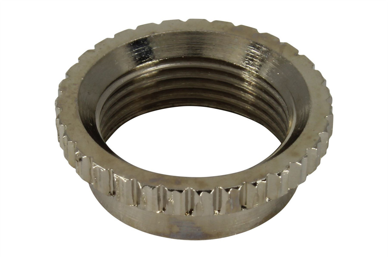 Deep Nut - Coarse Knurl, Nickel for Switchcraft Switches (15/32"-32)