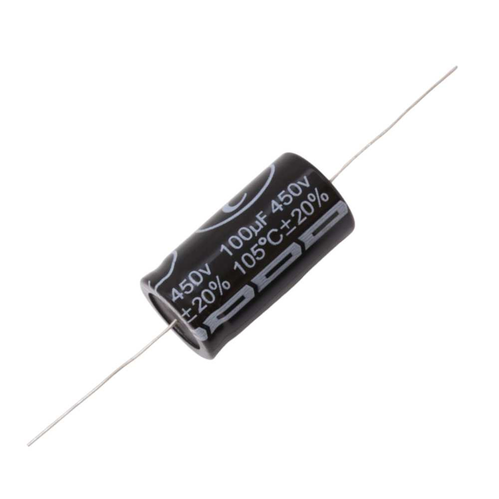 Capacitor - Electrolytic, Axial Lead, 100µF 450V