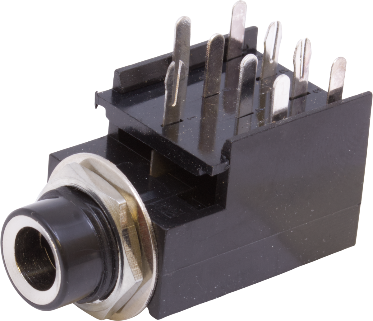 Fender PCB Socket Jack - 9-pin, Tall, Stereo Switching