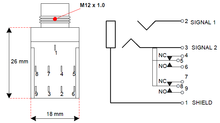 Fender PCB Socket Jack - 9-pin, Tall, Stereo Switching
