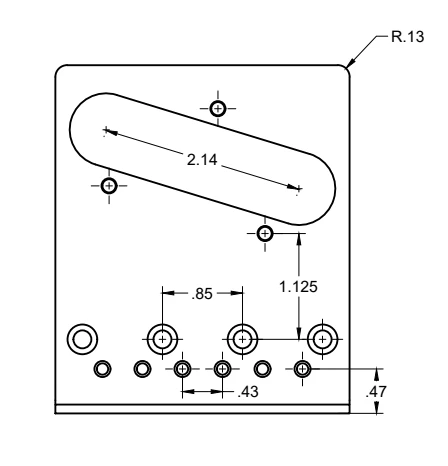 623 Tele Conversion Bridge Plate (4 screw mounting)