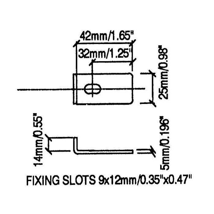1-5/8" Heavy Duty Black Long Speaker Clamp