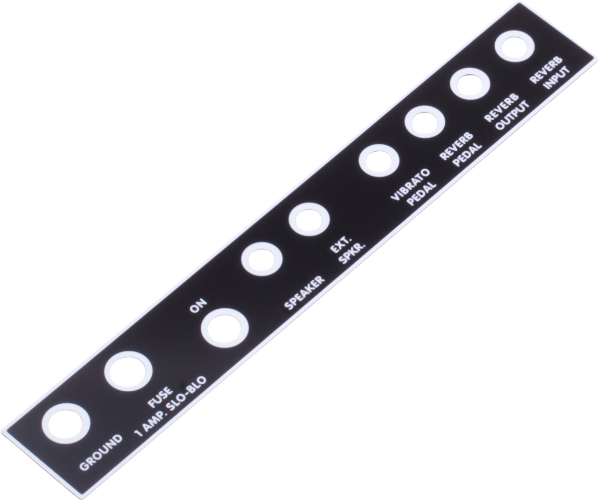 Panel - Blackface Style, AA1164 Rear, 12W Reverb Amp