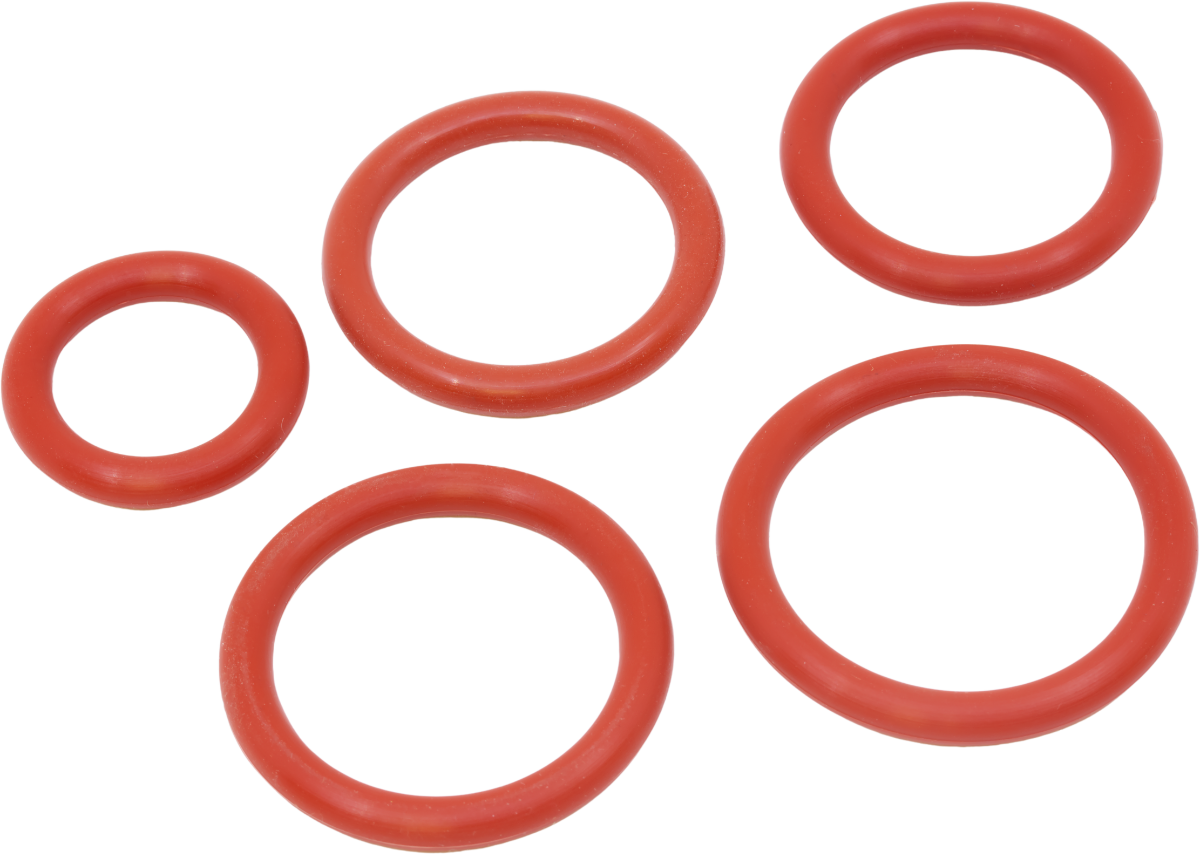 Tube Damper Rings - High Temperature Silicone, Red