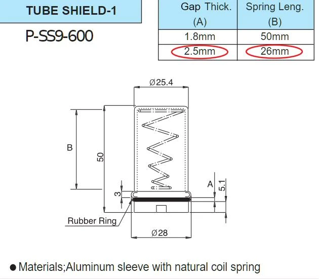 Belton Tube Shield - Push/Twist Mount, Aluminum