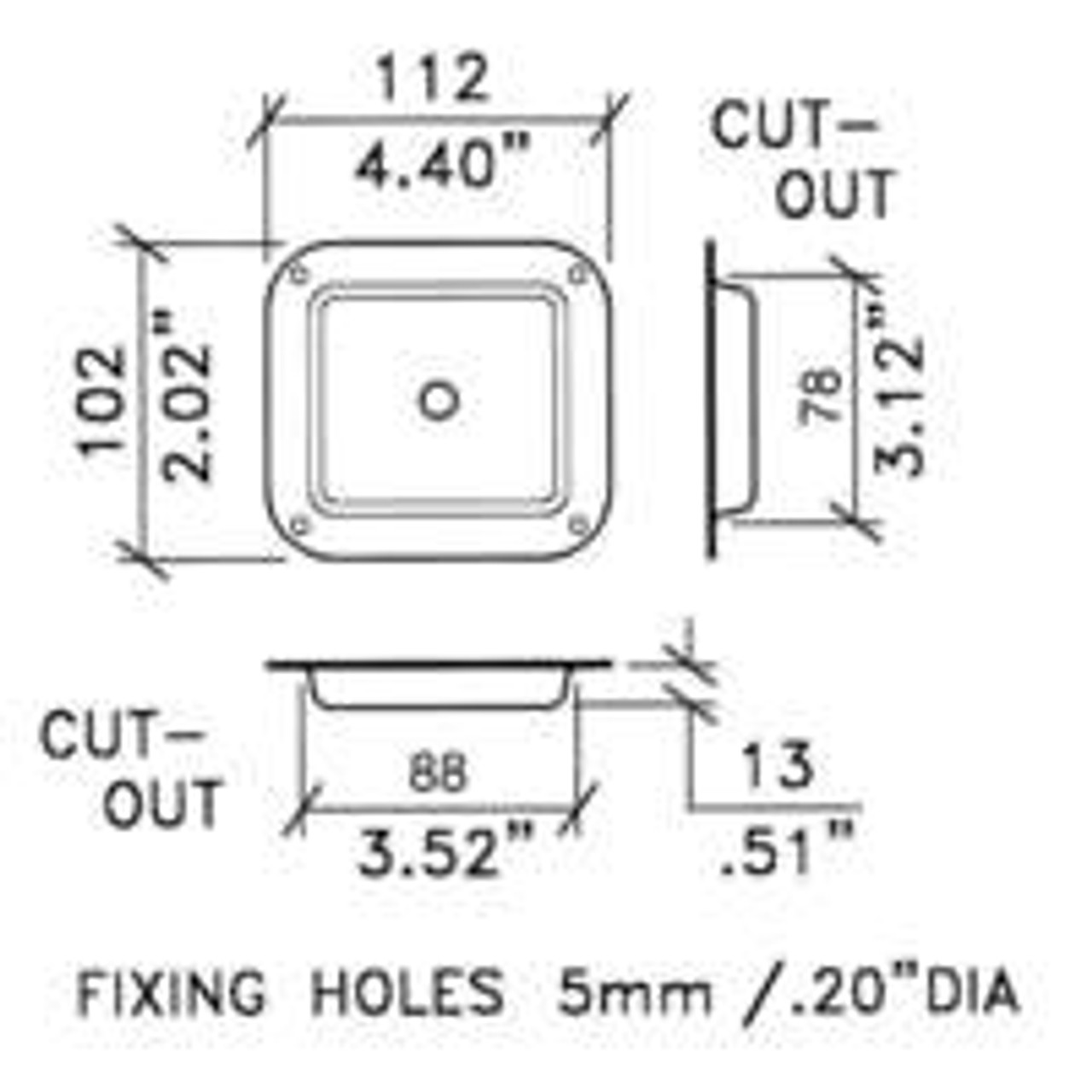 Jack Plate - 1/4" Square Black Metal