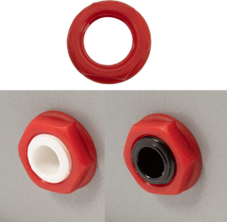 Nut - 7/16"-20, Red (for Cliff S2 Jacks)