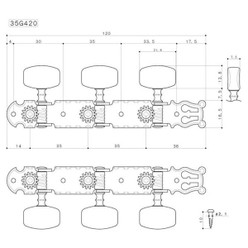 Gotoh 35G450 Classic Tuners - 3+3 Nickel