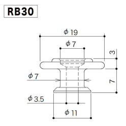 Gotoh RB30 Bass String Guide - Tall Gold