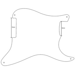 Pickguard - Stratocaster Blank, 4-hole, Tremolo (choose colour)