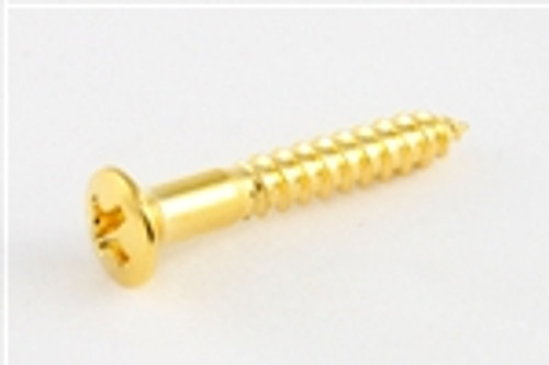 Strap Button Screws - #6x1.25", Phillips, Oval, Gold