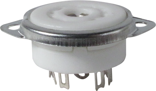 Ceramic - 9 Pin Mini Tube Socket (solder)