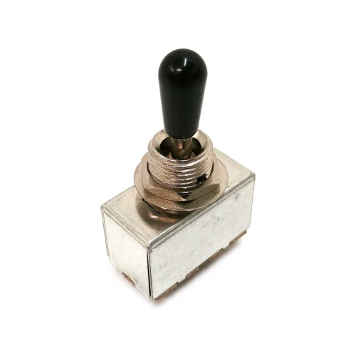 3-way Sealed Pickup Selector Switch - Nickel /w Black Tip