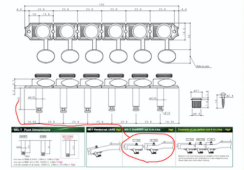 Gotoh SD91-MGT-05M Locking Tuners - 6-inline Cosmo Black - Canada