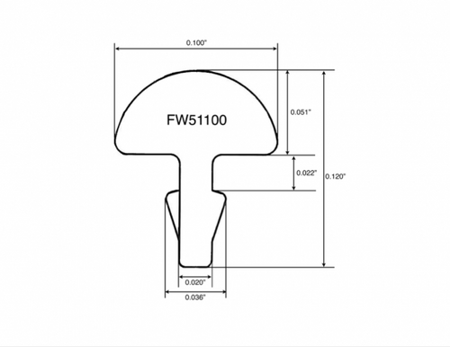 Fret Wire Set - 051x100 Nickel/Silver, 10” Radius (25pcs)