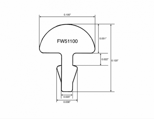 Fret Wire Set - 051x100 Stainless, 10” Radius (25pcs)