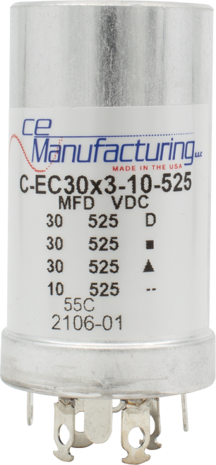 CE Capacitor - Electrolytic, Multi-Section, Can, 30/30/30/10µF 525V