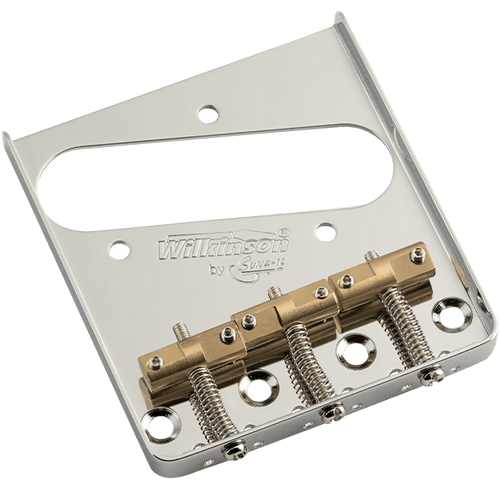 Wilkinson WTB 3-Barrel Tele Bridge /w Brass Saddles - Chrome