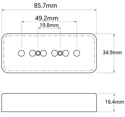 Gibson P90/P100 Soapbar Cover - Black