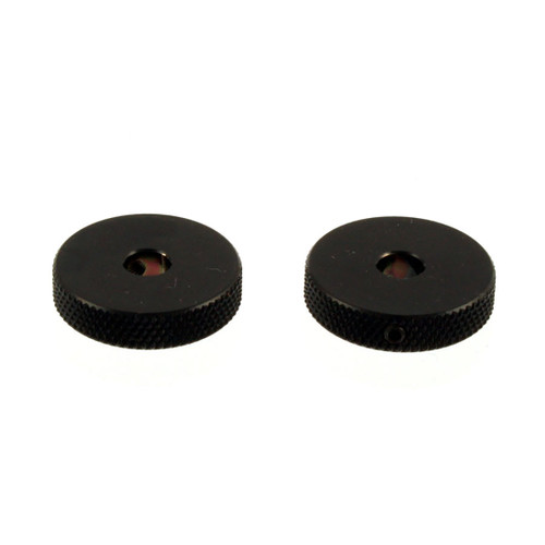 Black Roller Knob Set (pkg 2)
