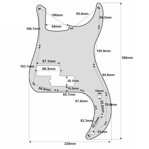 Pickguard - Precision Bass 13-Hole (choose colour) Pickguard - Precision Bass 13-Hole (choose colour)