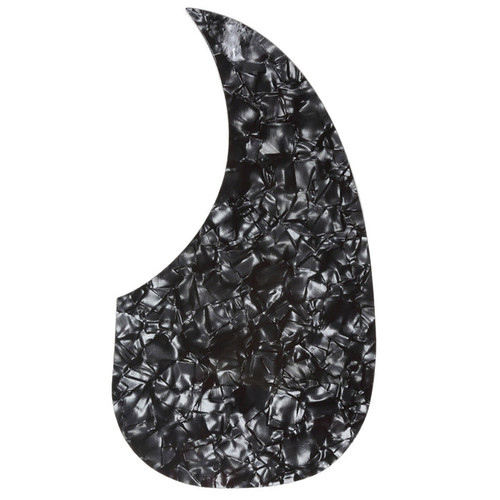 Self-Adhesive Acoustic Teardrop Pickguard - Thin Black Pearloid Self-Adhesive Acoustic Teardrop Pickguard - Thin Black Pearloid