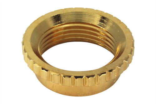 Deep Nut - Coarse Knurl, Gold for Switchcraft Switches (15/32"-32)