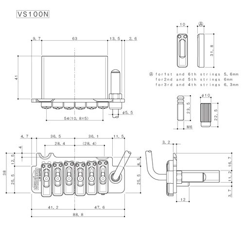Gotoh VS100N Wilkinson Tremolo (choose finish)