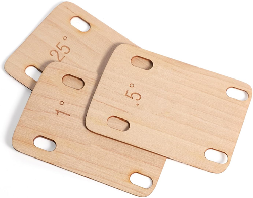 Tapered Guitar Neck Shims - Maple (set of 3)