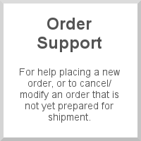 For help placing a new order, or to cancel/modify an order that is not yet prepared for shipment.