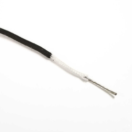 Hookup Wire - 18AWG Stranded Cloth Covered Black - By Foot - Canada