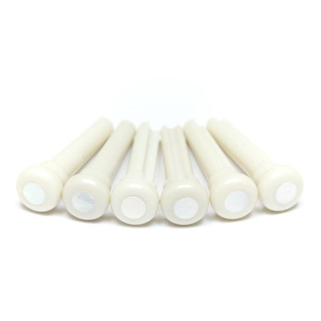 Graph Tech PP-1044-00 - TUSQ Presentation Bridge Pins White /w Pearl ...